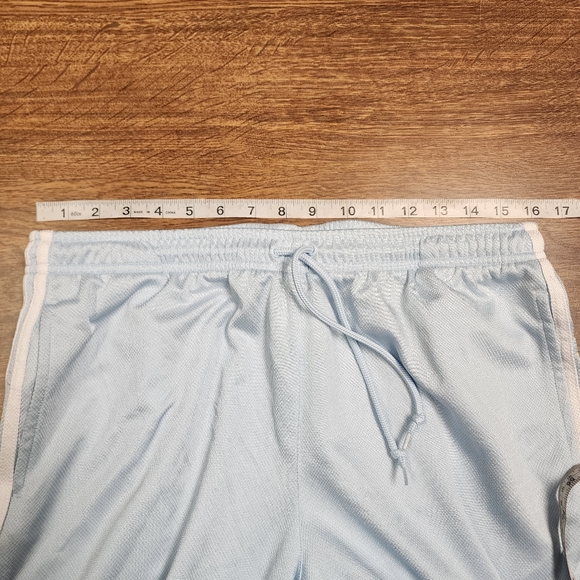 Adidas Women's Tri Striped Cropped Light Blue Drawstring Pants Size Large - Picture 9 of 10